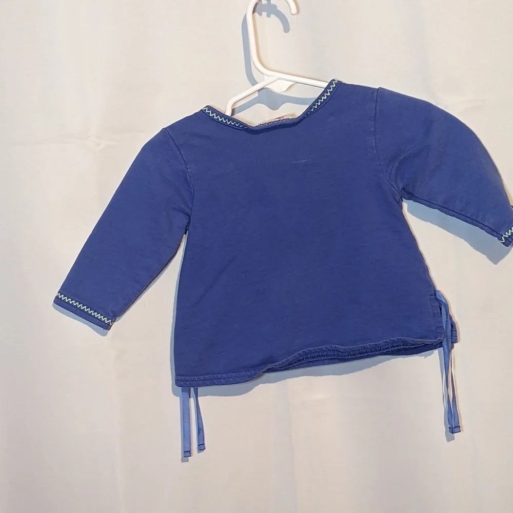 Carter's Blue Long Sleeve Tee with Floral Design